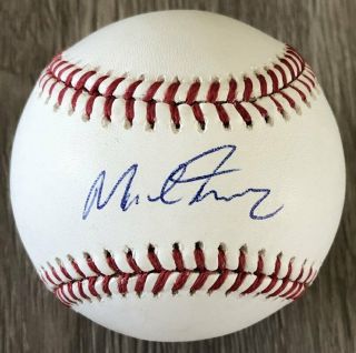 Mike Foltynewicz Signed Autograph Omlb Sweet Spot Baseball W/exact Proof