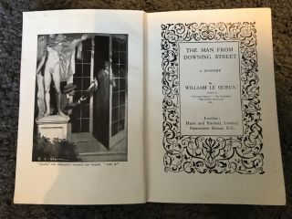 WILLIAM LE QUEUX - THE MAN FROM DOWNING STREET - HB CIRCA 1915 - RARE 3