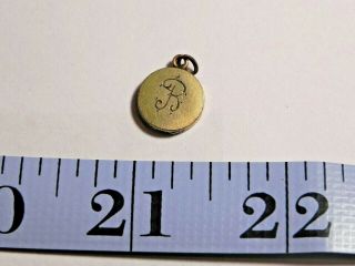 Vintage Gold Filled Mini Round Locket Engraved R