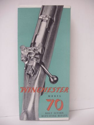 Vintage Winchester Model 70 Bolt Action Rifle Brochure Advertisement