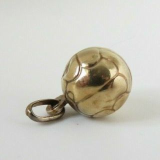 Vintage 9ct Gold Football Charm / Pendant From Old 1970 