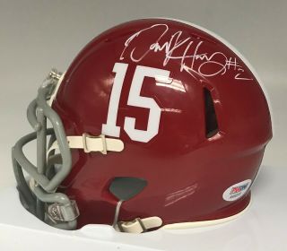 Derrick Henry Signed Alabama Crimson Tide Mini Helmet Autographed Psa/dna