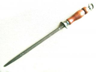 Vintage Dexter Russell Butchers Steel Blade Honing Rod Knife Sharpener 17”