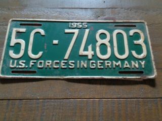 U.  S.  Forces In Germany License Plate 1955