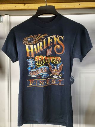 1985 Harley Davidson 3d Tshirt David Gardner Old Harleys Cold Beer Single Stitch