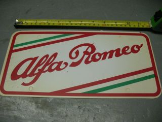 Alfa Romeo Showroom License Plate Insert 1969 Italmotors Los Angeles