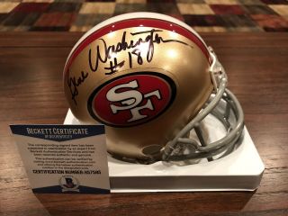 Gene Washington Autographed San Francisco 49ers Throwback Mini Helmet Beckett 2