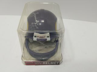 Mini Football Helmet Autographed Signed/Chuck Foreman/ 44/R.  O.  Y.  73 ' /NFL/Vikings 2
