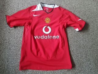 Vintage Retro Total 90 Manchester United Vodafone Football Shirt Size S