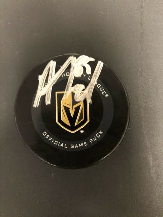 Alex Tuch Signed Las Vegas Golden Knights Official Game Puck Rare Auto