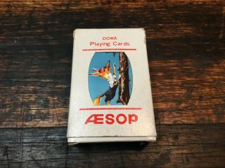 BRT Vintage Full Deck Universal Playing Cards No.  202 Japan Aesop Fables Fox 2
