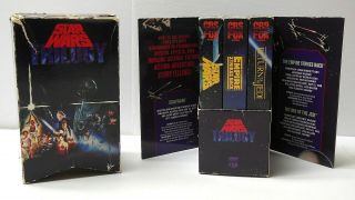 Vtg 1990 Star Wars Vhs Trilogy Box Set Cbs Fox Red Label Fast