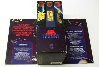VTG 1990 Star Wars VHS Trilogy Box Set CBS FOX Red Label FAST 2