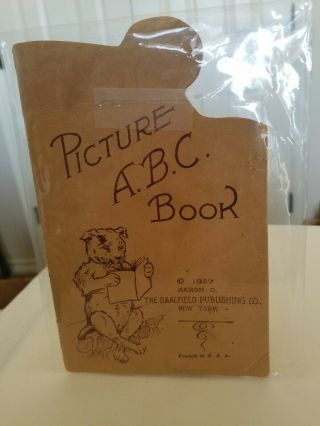 Vintage 1927 Picture A.  B.  C.  Book Saalfield Publishing Co.  Akron,  Ohio