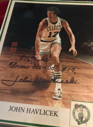 John Havlicek Signed Autographed Celtics Photo 8x10 To Mike