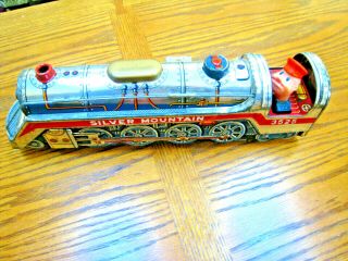 Vintage Silver Mountain Battery Train - 3525 - Metal - 15 1/2 " - Japan
