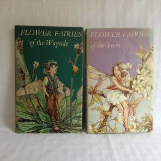 2 X Vintage Books - Flower Fairies Of The Wayside & Flower Fairies Of The Trees