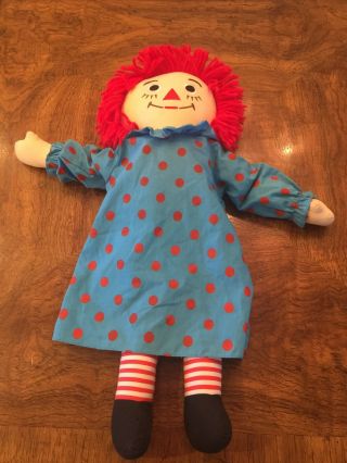 24 " Authentic Johnny Gruelle Raggedy Ann Doll – Vintage 1977 - Applause Evc