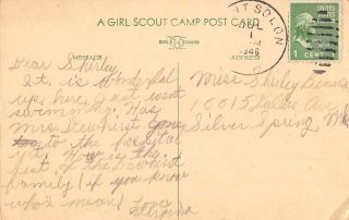 Mount Solon Virginia Girl Scout Camp Greetings Humor Vintage Postcard JE229923 2