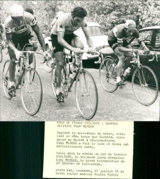 Vintage Photograph Of Eddy Merckx In The Tour De France