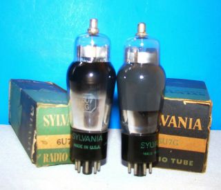 Type 6u7g Nos Sylvania Radio Vintage Vacuum Tubes 2 Valves St Shape 6u7gt