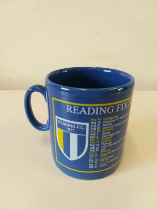 Reading Football Club Ceramic Mug Cup 1993/4 Season Fixtures Vintage Retro