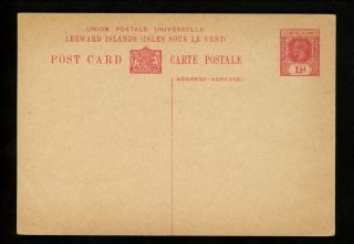 Postal Stationery H&g 11 Leeward Islands Postal Card 1926 Vintage