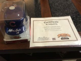 Autographed Signed Mlb Baseball Mini Helmet Alfonso Soriano Chicago Cubs