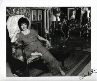 Joan Collins - Large Vintage 14 " X 12 " B/w Photograph Signed 1995 C 35