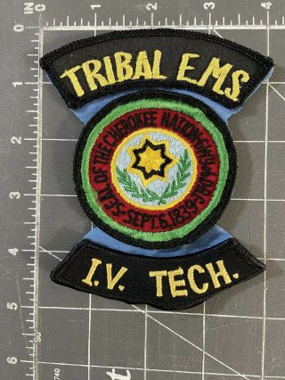 Vintage Seal Of The Cherokee Nation Tribal E.  M.  S.  I.  V.  Tech.  Patch Ems Iv Emt Ok