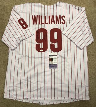 Mitch Williams Philadelphia Phillies Authentic Autographed Jersey Mlb Jsa