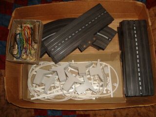 Assorted Aurora Ho Scale T - Jet Slot Car Track & Accessories