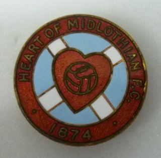 Heart Of Midlothian Football Enamel Pin Badge Hearts Old Vintage Badge
