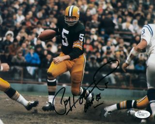 Packers Paul Hornung Signed 8x10 Photo W/ Hof 86 Psa Auto Hofer Autographed