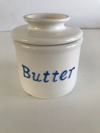 The Butter Bell Crock " Butter " Lettering Vintage 2009 Farmhouse Decor
