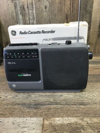 Vintage Ge Cassette Player Am Fm Radio Recorder General Electric 3 - 5264a