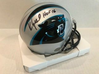 Kevin Greene Signed Carolina Panthers Mini Helmet Hologram Hof 