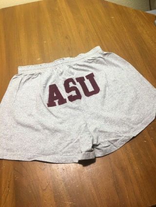 Vtg Arizona State University Shorts Women’s Xl Felt Letter Cotton Gray Hotties