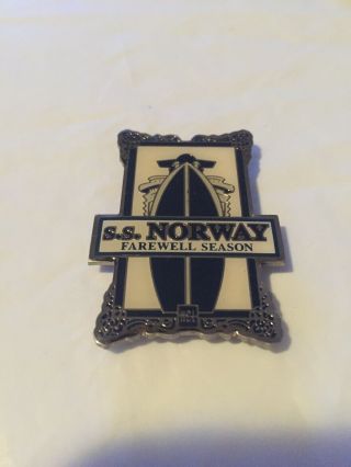 Ncl Ss Norway Metal Silver & Blue Farewell Season Fridge Magnet