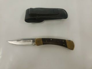Vntg Buck 110 Usa Knife W/sheath.  1981 - 86 (32)