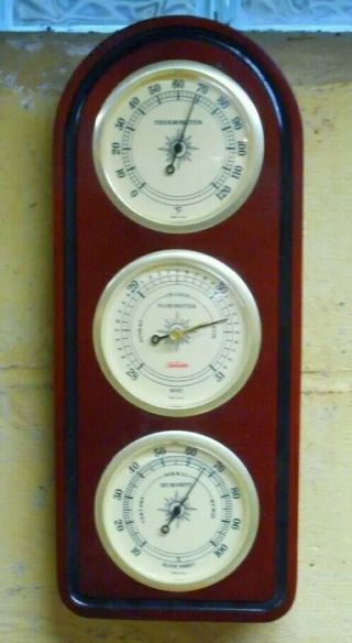 Vintage Mid Century 16 " Tall Sunbeam Barometer Humidity Temp Weather Station