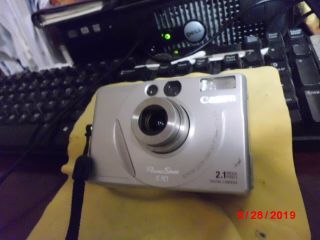Vintage Canon Power Shot S10 2.  0 MP Digital Camera - Silver 3