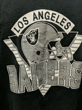 Vintage Los Angeles Raiders Sweatshirt Size Xl Made In Usa Black And Silver Euc
