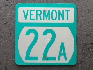 Vermont Green Mountain State Highway 22a Route Road Sign Shield Authentic