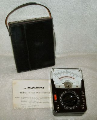 Vintage Micronta Multitester 22 - 022 Ohms/volt Analog Multimeter W/ Case