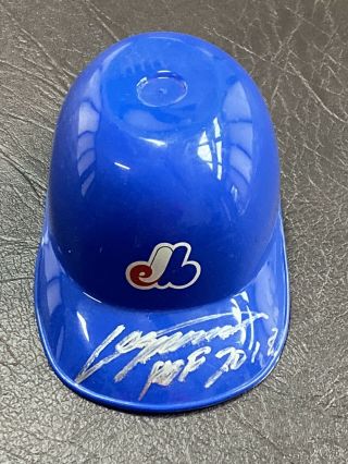 Vladimir Guerrero Signed Expos Mini Batting Helmet With