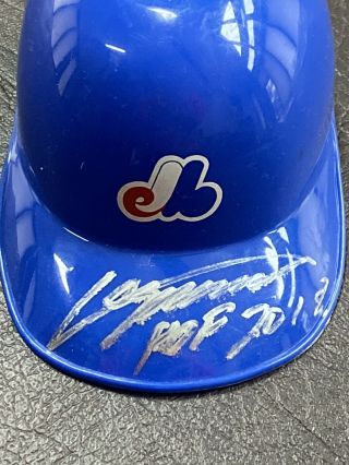 Vladimir Guerrero Signed Expos Mini Batting Helmet With 2