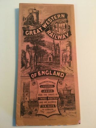 Great Western Railway Of England Brochure Map 1893
