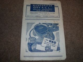 Vintage Manchester City V West Bromwich Albion 2nd November 1946 Vol 41 No 6