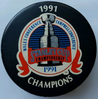1991 Stanley Cup Champions Pittsburgh Penguins Nhl Vtg General Tire Slug Puck